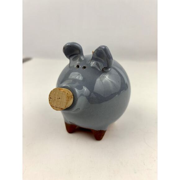 VTG Pig Morgan Ceramic Pottery Shaker Gray Glaze Kitsch - Picture 8 of 16
